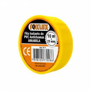 Fita Isolante 10 Metros 10 Unidades Amarelo - FOXLUX