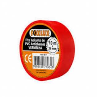 Fita Isolante 10 Metros 10 Unidades Vermelho - FOXLUX