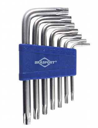 Jogo Chave Torx Longa T10-T40 07 Peças Brasfort