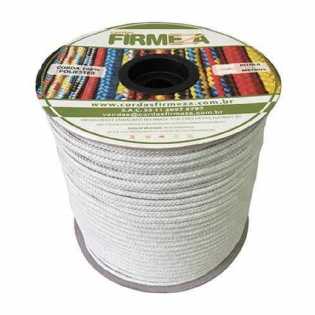 Corda Poliester Firmeza Branco 10Mm-230Mt Carretel