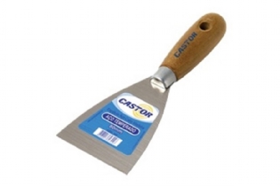 Espatula De Aço 08 Com Cabo De Madeira Castor