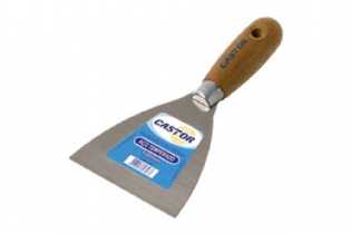 Espatula De Aço 10 Com Cabo De Madeira Castor