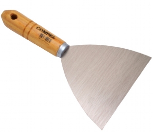 Espatula De Aço Com Cabo Madeira Compel 12 Cx 6