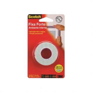 Fita Dupla Face Com Espuma Fixa Forte 24Mmx1,5Mt 3M