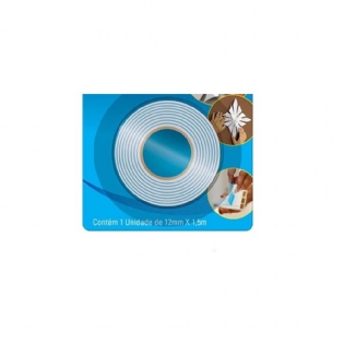 Fita Dupla Face Com Espuma 12Mmx1,5Mt Tekbond
