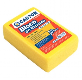 Bloco De Espuma 6X12X18 Amarelo Castor 054 Caixa 10