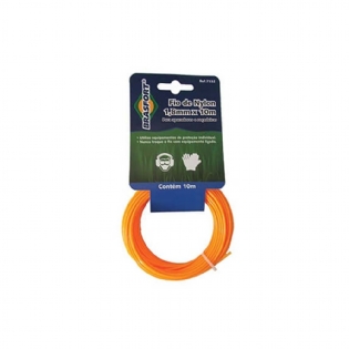 Fio De Nylon Brasfort 1,8Mm/10M Para Cortador De Grama 7532