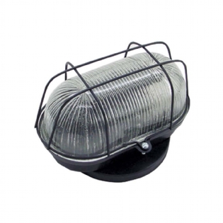 Luminária Tartaruga Pvc Preta Jr Ilumi