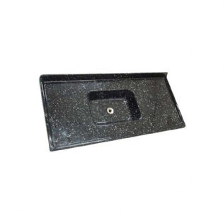 Pia A.J.R. 1,50X0,55 Mármore Sintético Preto