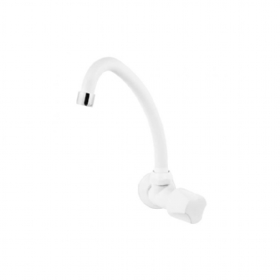 Torneira Abs Viqua Bica Móvel Foz Parede ¾ Branco 10402