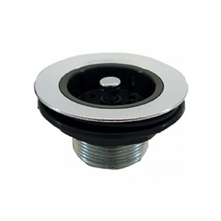 Válvula Americana Abs Cromado 3.1/2 Luconi Cesto Preto