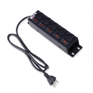 Filtro De Linha Com Disjuntores Rearmáveis Individuais 5 Tomadas Preto - Force Line