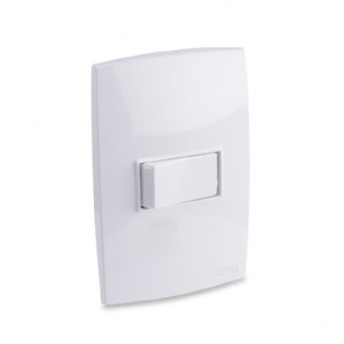 Conjunto Interruptor Paralelo Branco Rubi - Force Line