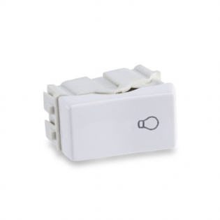 Módulo Interruptor Pulsador Minuteria 10A 250V Branco Rubi - Force Line