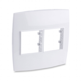 Placa Tomada 4X4 4 Posições Com Suporte Branco Rubi - Force Line