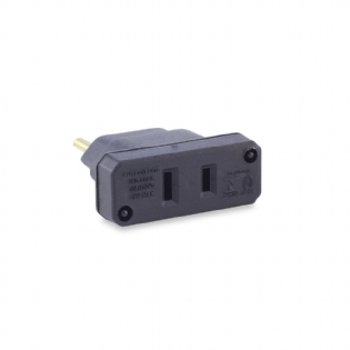 Pino Adaptador 10A Preto Bipolar  - Force Line
