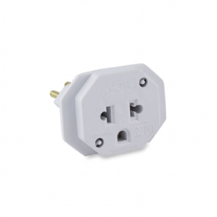 Pino Adaptador 10A Branco  - Force Line