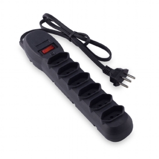 Filtro De Linha 6 Tomadas Tripolar Bivolt 80Cm Cinza - Force Line