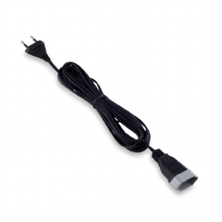 Extensão Cordão Prolongador Bipolar 10A 5M Bivolt Preto - Force Line