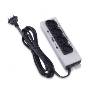 Protetor Elétrico Metálico 4 Tomadas Tripolar Bivolt 3M Cinza - Force Line