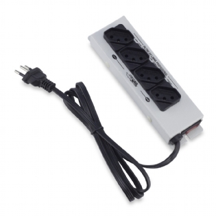 Filtro De Linha Metálico 4 Tomadas Tripolar Bivolt 120Cm Cinza - Force Line