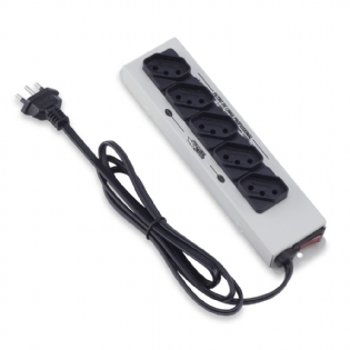 Filtro De Linha Metálico 5 Tomadas Tripolar Bivolt 120Cm Cinza-  - Force Line