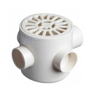 Caixa Sifonada Luconi Redonda Branco 10X10X50