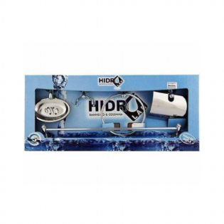 Conjunto Para Banheiro 5 Peças Hidrolar Aço Inox