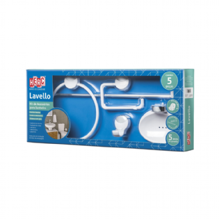 Conjunto Para Banheiro 5 Peças Lavello Branco Cromado Herc