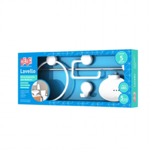 Conjunto Para Banheiro 5 Peças Lavello Branco Herc