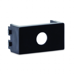 Módulo Tomada Passagem De Fio Preto Rubi - Force Line