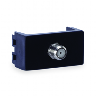 Módulo Tomada Tv Cabo Coaxial Preto Rubi - Force Line