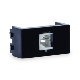 Módulo Tomada Telefone Rj-11 (2 Fios) Preto Rubi - Force Line