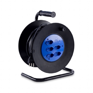 Extensão Tripolar Carretel 10A 30M 5 Tomadas - Force Line