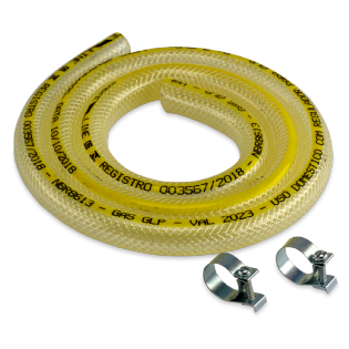 Mangueira Gas Glp 1,20M C/ Abracadeira Metalica