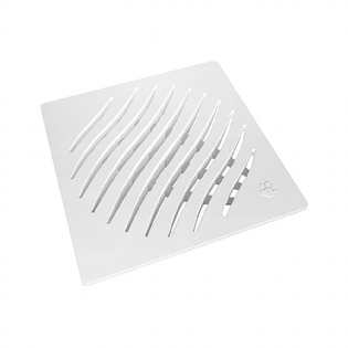 Grelha Plástica Quadrada Branca 100Mm Tigre