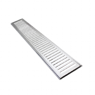 Grelha Alumínio Completa 15X100 Escovada Ac Vent