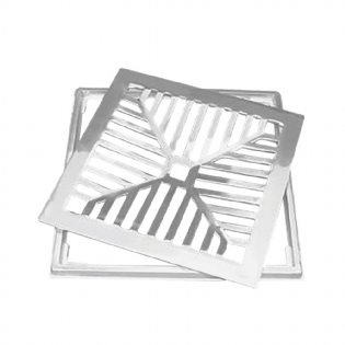 Grelha Alumínio Completa 20X20 Polida Ac Vent