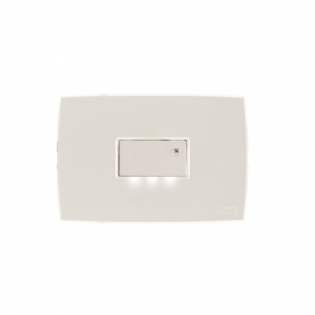 Conjunto Guia No Escuro Espelho Horizontal Branco Rubi - Force Line