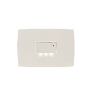 Conjunto Guia No Escuro Espelho Horizontal Branco Rubi - Force Line