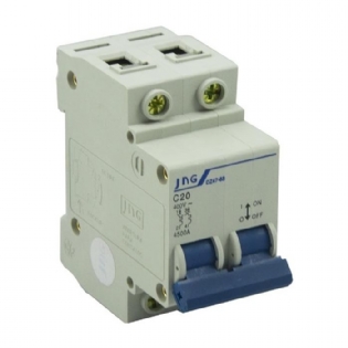 Disjuntor Bipolar Din Jng Dz47-63 C 20A