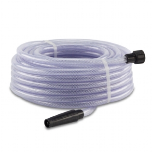 Mangueira Trançada 20M Slim Transparente Com Engate E Esguicho  - Force Line