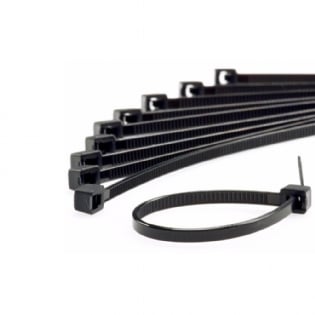 Abraçadeira De Nylon 4,8X200Mm Com 100 Un Preta  - Force Line