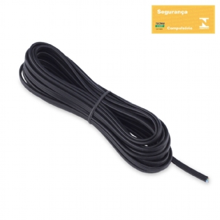 Cabo Pp Plano 3X1,00Mm² 750V 10 Metros Preto  - Force Line
