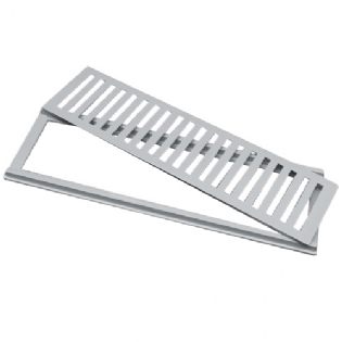 Grelha Alumínio Completa 20X50 Escovada Ac Vent