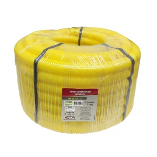 Tubo Corrugado Flexível Amarelo 3/4 Dn 25 - Force Line
