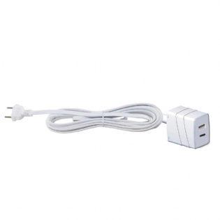Extensão Cabo Prolongador Tomada USB A+C 3A 1,5m - ForceLine