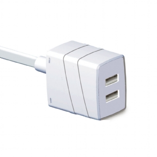 Extensão Cabo Prolongador USB Duplo A 2,4A 1,5m - Force Line