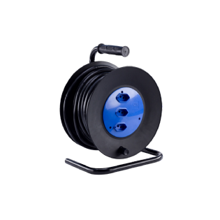 Extensão Tripolar Carretel 20A 20M 3 Tomadas - Force Line