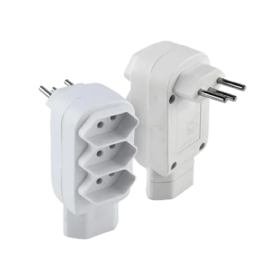 Benjamin Tripolar 4 Saídas 10A Bivolt Branco  - Force Line